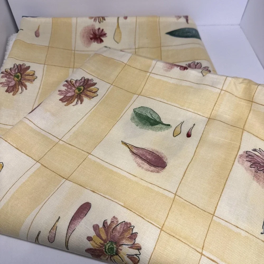 VTG Croscill Botanical 80s Home Decor Fabric Avenue Designs 3+‎ Yds NOS Yellow